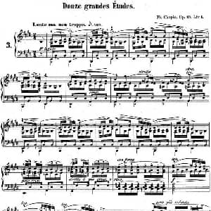 肖邦练习曲3 Op.10 No.3 离别 E大调 E major Tristesse 钢琴谱 肖邦