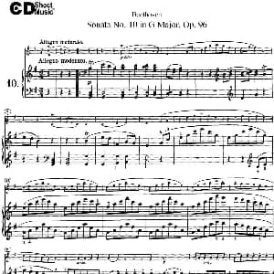 小提琴谱 | Violin Sonata No.10 in G Major Op.96 小提琴 钢琴伴奏