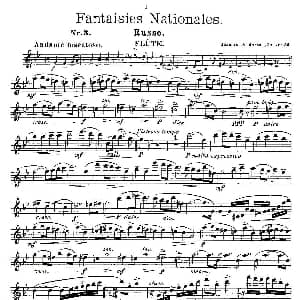 长笛曲谱 | Fantaisies nationales. Op. 59, 3. Andersen 安德森