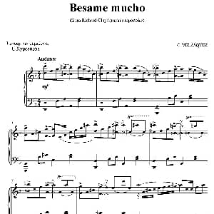 手风琴谱 | Besame Mucho 深深的吻 Consuelo Velazquez