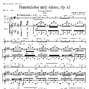 萨克斯谱 | 妇女的爱情与生活 Op42 Ⅶ 高音萨克斯 钢琴伴奏 R.舒曼