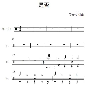 是否 架子鼓谱 罗大佑