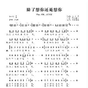 除了想你还是想你_歌曲简谱_词曲:陈红卫 轻云望月
