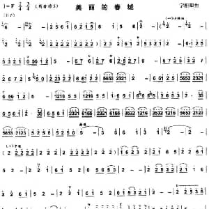 葫芦丝谱 | 美丽的春城 字相卿