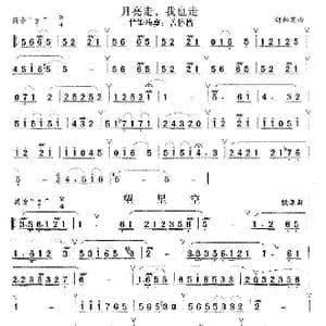 月亮走我也走 望星空_歌谱投稿_词曲: 胡积英 铁源