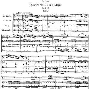 Mozart Quartet No.23 in F Major,K.590 _歌谱投稿
