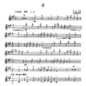 小提琴谱 | 苦 李自立