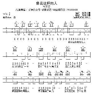 像我这样的人 吉他谱 毛不易 纵弹乐器