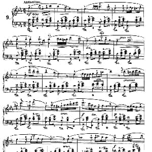 Nocturne No.9 in E flat Major 钢琴谱 约翰 菲尔德 John Field