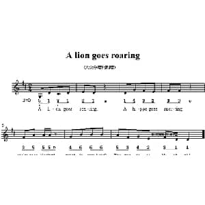 A lion goes roaring_外国歌谱