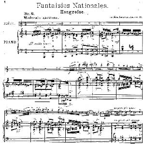 长笛曲谱 | Fantaisies nationales. Hongrois. Op.59 No.6 长笛 钢琴伴奏 丹麦 安德森