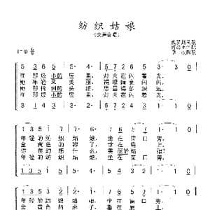 俄 纺织姑娘_歌谱投稿_词曲:俄罗斯民歌 何燕生译配