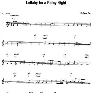 萨克斯谱 | Lullaby for a Rainy Night Dave Koz 戴夫 考兹