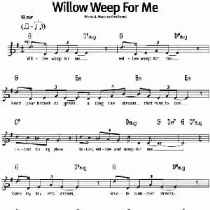 蓝调音乐:Willow Weep For Me_外国歌谱