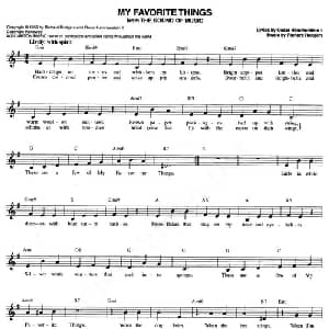 MY FAVORITE THINGS_外国歌谱