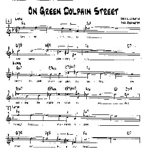 ON GREEN DOLPHIN STREET 降B爵士乐谱