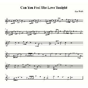 萨克斯谱 | can you feel the love tonight