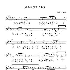 我向你预定下辈子_歌谱投稿_词曲:小鸟一人 小鸟一人