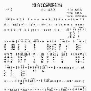 没有江湖哪有情_歌谱投稿_词曲:吴庆康 林其玉