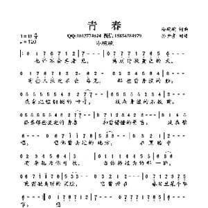 青春_歌曲简谱_词曲:冷碗碗 冷碗碗
