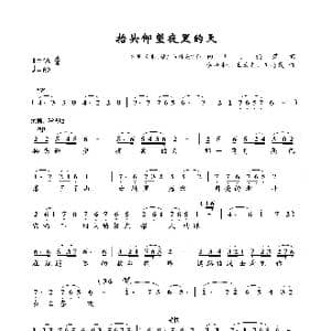 抬头仰望夜黑的天 _歌谱投稿_词曲: 王云之
