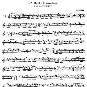 萨克斯谱 | klose 25首萨克斯练习曲 14