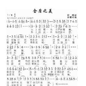金盾之美_民歌简谱_词曲:聆闻 彭世彬