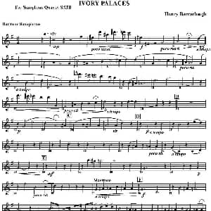 萨克斯谱 | IVORY PALACES 四重奏 上低音萨克斯分谱