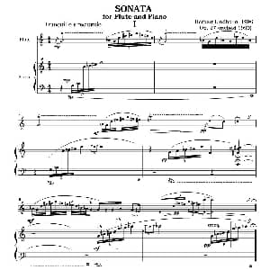 长笛曲谱 | Sonata 长笛 钢琴