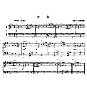 快板 钢琴谱 德 G 泰勒曼