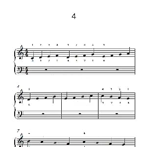 非连音练习 4 钢琴谱