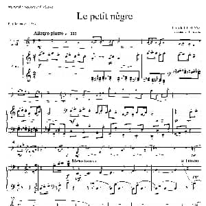 萨克斯谱 | 小黑人 次中音萨克斯 钢琴伴奏 德彪西