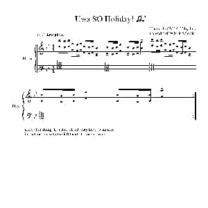 Uwa So Holiday 钢琴谱