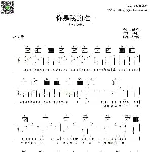 你是我的唯一 吉他谱 林俊杰 邢增华 巫启贤曲 齐元义