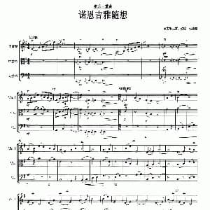 小提琴谱 | 诺恩吉雅随想 弦乐三重奏 蒙古族民歌 张金鑫改编