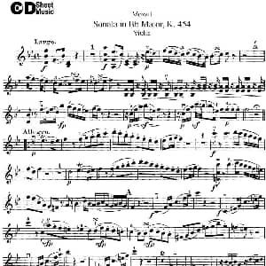 小提琴谱 | Violin Sonata in Bb Major K.454