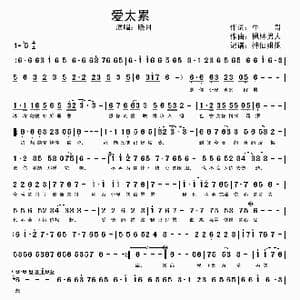 爱太累_歌谱投稿_词曲:牛哥 枫林男人