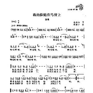 我的脸贴在马背上_歌曲简谱_词曲:金鸿为 陈涤非