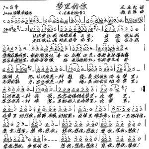 梦里的你_歌谱投稿_词曲:王永红 张艺军