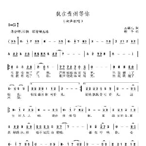 我在贵州等你_美声唱法乐谱_词曲:玉镯儿 谢平