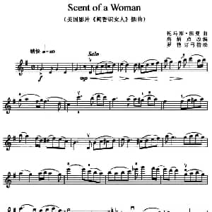 小提琴谱 | Scent of a Woman 美国影片 闻香识女人 插曲 托马斯 纽曼