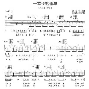 一辈子的孤单 吉他谱 刘若英 深白色 深白色