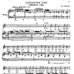 立陶宛歌谣 Lithauisches Lied_外国歌谱_词曲: 弗雷德里克 肖邦 Frederic Chopin