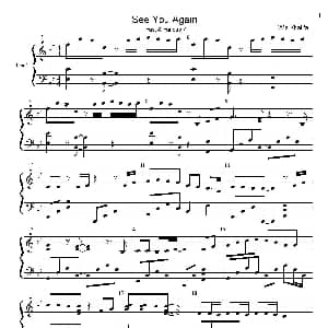 See You Again 钢琴谱