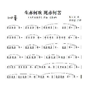 生亦何欢 死亦何苦_歌曲简谱_词曲: 张宏光