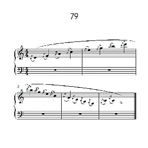 使大指灵活转动的单手练习 79 钢琴谱