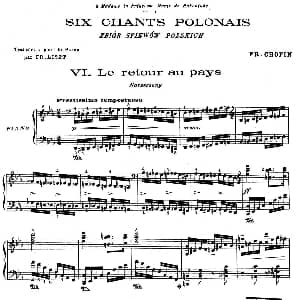 6 Chants Polonais S.480 钢琴谱 弗兰茨 李斯特