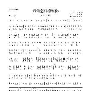 我该怎样感谢你_歌曲简谱_词曲:陈红卫 陈伟
