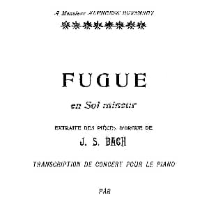 Fugue in g Minor BWV 578 钢琴谱 巴赫曲 菲利普改编