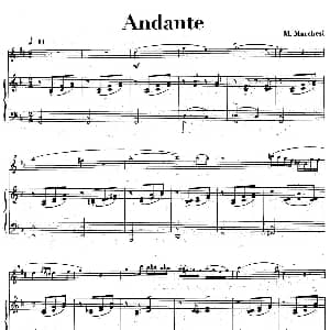 萨克斯谱 | Andante 中音萨克所 钢琴伴奏 版本三 M Marchesi